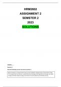 HRM2602 assignment 2 semester 2 distinction guarantee 