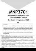 MNP3701 Assignment 3 (ANSWERS) Semester 2 2023 - DISTINCTION GUARANTEED