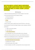 NR 2755 MDC4 LATEST MDC4 2023/2024 FINAL EXAM QUESTIONS AND ACCURATE ANSWERS MDC IV FINAL EXAM LATEST VERSION