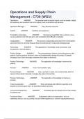 Operations and Supply Chain Management - C720 &lpar;WGU&rpar; COMPLETE QUESTIONS AND ANSWERS 2023&sol;2024