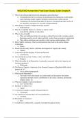 WGUC100 Humanities Final Exam Study Guide Graded A