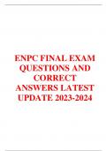 ENPC FINAL EXAM QUESTIONS AND  CORRECT  ANSWERS LATEST UPDATE 2023-2024