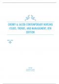 CHERRY & JACOB CONTEMPORARY NURSING ISSUES, TRENDS, AND MANAGEMENT, 8TH EDITION