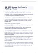 IBD GCD General Certificate in Distilling - Cereal