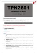 TPN2601 Assignment 2 Year Module - Due: 31 August 2023
