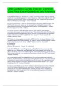 LOG Captains Career Course&colon; Common Core Final Exam Questions and Answers