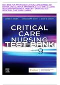  TEST BANK FOR PRIORITIES IN CRITICAL CARE NURSING, 9TH EDITION, LINDA D. URDEN, KATHLEEN M. STACY, MARY E. LOUGH QUESTIONS AND CORRECT ANSWER|A+ GRADED LATEST UPDATE|ALL CHAPTERS AVAILABLE 