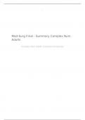 Med-Surg Final - Summary Complex Nurs Adults