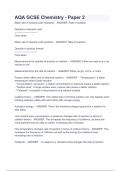 AQA GCSE Chemistry - Paper 2  2023 &vert;ACTUAL EXAM WITH 100&percnt; VERIFIED ANSWERS