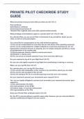 PRIVATE PILOT CHECKRIDE STUDY GUIDE&vert;UPDATED&VERIFIED&vert;100&percnt; SOLVED&vert;GUARANTEED SUCCESS