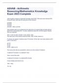 ASVAB - Arithmetic Reasoning/Mathematics Knowledge Exam 2023 Complete