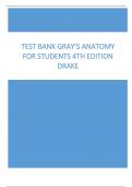 Test Bank for Gray’s Anatomy for Students 4th Edition by Drake