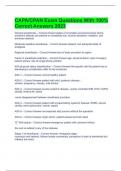 CAPA&sol;CPAN Exam Questions With 100&percnt; Correct Answers 2023