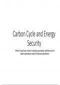 A-level geography carbon cycle and energy security powerpoint