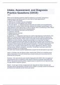 Intake, Assessment, and Diagnosis Practice Questions (CECE)  2023
