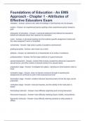 Foundations of Education - An EMS Approach - Chapter 1 - Attributes of Effective Educators Exam