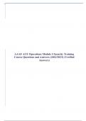 AAAE ACE Operations Module 4 Security Training Course Questions and Answers &lpar;2022&sol;2023&rpar; &lpar;Verified Answers&rpar;