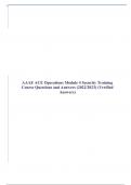 AAAE ACE Operations Module 4 Security Training Course Questions and Answers (2022/2023) (Verified Answers)