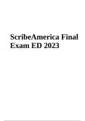 ScribeAmerica ED Final Exam Questions With Answers | Latest Update 2023/2024 (GRADED A+)