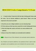 HESI EXIT Evolve Comprehensive Exam V1 & V2 Questions and Answers &lpar;2023 - 2024&rpar; &lpar;Verified by Expert&rpar;