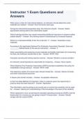 Instructor 1 Exam Questions and Answers
