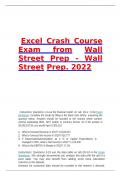 Excel Crash Course Exam from Wall Street Prep - Wall Street Prep Questions And Answers Updated 2022