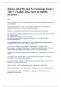 Aliens&comma; Atlantis and Archaeology Ewen &semi; Test 1-3 Latest 2023 with complete solution