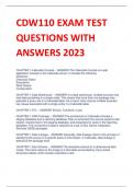 CDW110 EXAM TEST  QUESTIONS WITH  ANSWERS 2023