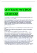 CETP Exam Prep 100%  SOLUTIONS