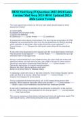 HESI Med Surg 55 Questions 2023-2024 Latest  Version&sol; Med Surg 2023 HESI Updated 2023- 2024 Latest Version