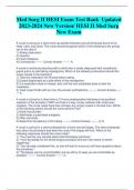 Med Surg II HESI Exam Test Bank Updated  2023-2024 New Version/ HESI II Med Surg  New Exam