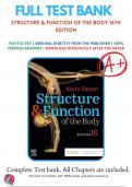 Test Bank For Structure & Function of the Body 16th Edition By Kevin T. Patton; Gary A. Thibodeau | 2020-2021 | 9780323597791 | Chapter 1-22 | Complete Questions And Answers A+