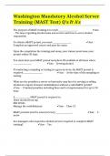 Washington Mandatory Alcohol Server Training &lpar;MAST Test&rpar; Q&rsquo;s & A&rsquo;s