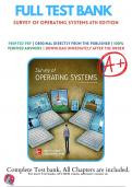 Test Bank For Survey of Operating Systems 6th Edition By by Jane Holcombe, Charles Holcombe | 2019-2020 | 9781260096002 | Chapter 1-11 | Complete Questions And Answers A+