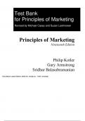 Principles of Marketing 19th Edition Philip Kotler, Gary Armstrong, Sridhar Balasubramanian (Solution Manual with Test Bank All Chapters, Grade A , 100% Verified)