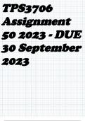 TPS3706 Assignment 50 2023 - DUE 30 September 2023