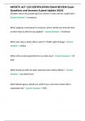MPOETC ACT 120 CERTIFICATION EXAM  Package deal