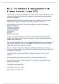 BIOL 171 Module 1 Exam Questions with Correct Answers &lpar;Latest 2023&rpar;