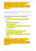 NURSING 3012 EXAM 3 FOCUS TOPICS ANSWERED QUESTIONS RATED A&plus; GUARANTEED SUCCESS LATEST UPDATE 2023 &lpar;QUESTIONS & RATIONALES FROM PAGE 15&rpar;