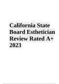 California State Board Esthetician Exam Quesstions With Answers | Latest Update 2023/2024 (GRADED)