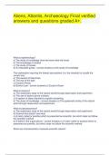 Aliens&comma; Atlantis&comma; Archaeology Final verified answers and questions graded A&plus;&period;