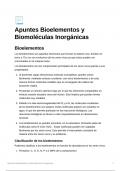 Biología Bloque 1 Biomoléculas