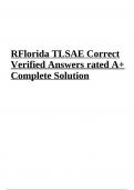 Florida TLSAE Exam Questions With Correct Answers &vert; Latest 2023&sol;2024 O&lpar;GRADED A&plus;&rpar;