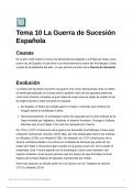 Tema 10 La Guerra de Sucesión Española