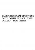 IACCP EXAM QUESTIONS WITH COMPLETE SOLUTION 2023/2024 (GRADED)