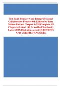 Test Bank Primary Care Interprofessional Collaborative Practice 6th Edition by Terry Mahan Buttaro Chapter 1-228&vert;Complete All Chapters &lbrace;Latest 100 &percnt; Verified Test bank&rcub;