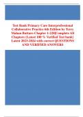 Test Bank Primary Care Interprofessional Collaborative Practice 6th Edition by Terry Mahan Buttaro Chapter 1-228|Complete All Chapters {Latest 100 % Verified Test bank}