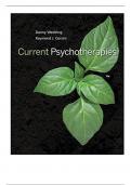 Current Psychotherapies 11th Edition (2019, Wedding )Test Bank / 1 - 16  Chapters