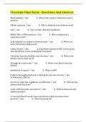 Fresenius Final Exam - Questions And Answers 