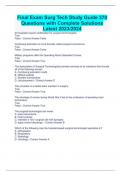 Final Exam Surg Tech Study Guide 370 Questions with Complete Solutions Latest 2023&sol;2024